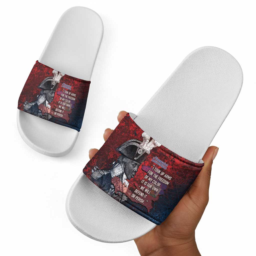 Toussaint Louverture Afro Haiti Slide Sandals Haitian Father Grunge Style - African Pride