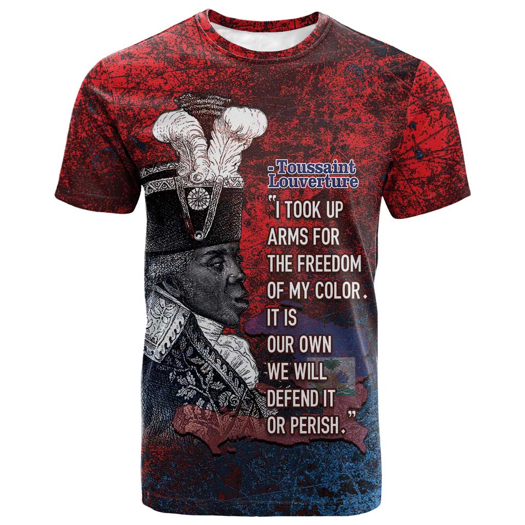 Personalized Toussaint Louverture Afro Haiti T shirt Haitian Father Grunge Style LT14