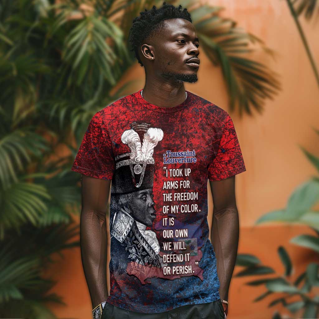Personalized Toussaint Louverture Afro Haiti T shirt Haitian Father Grunge Style LT14