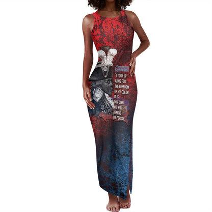 Personalized Toussaint Louverture Afro Haiti Tank Maxi Dress Haitian Father Grunge Style - African Pride