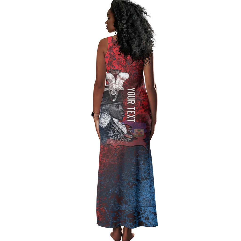 Personalized Toussaint Louverture Afro Haiti Tank Maxi Dress Haitian Father Grunge Style - African Pride