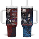 Personalized Toussaint Louverture Afro Haiti Tumbler With Handle Haitian Father Grunge Style - African Pride