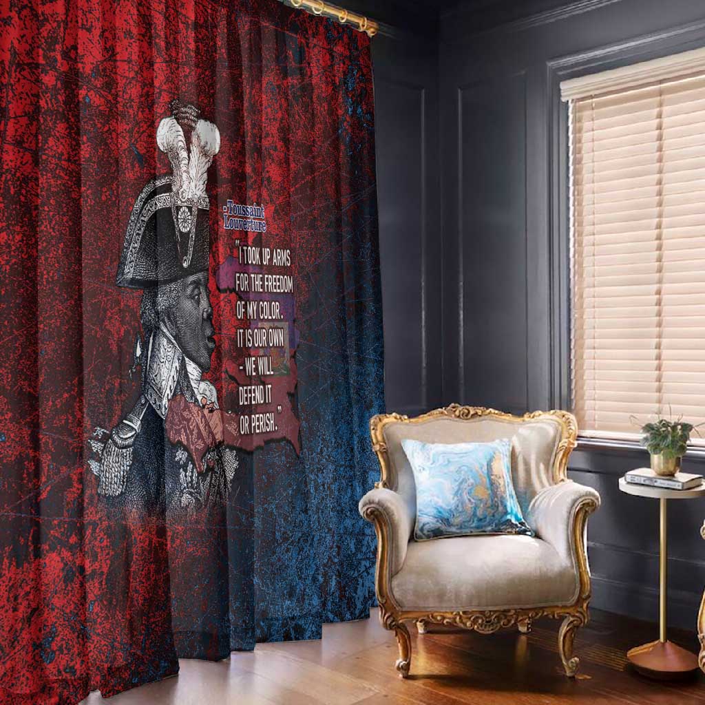 Toussaint Louverture Afro Haiti Window Curtain Haitian Father Grunge Style - African Pride