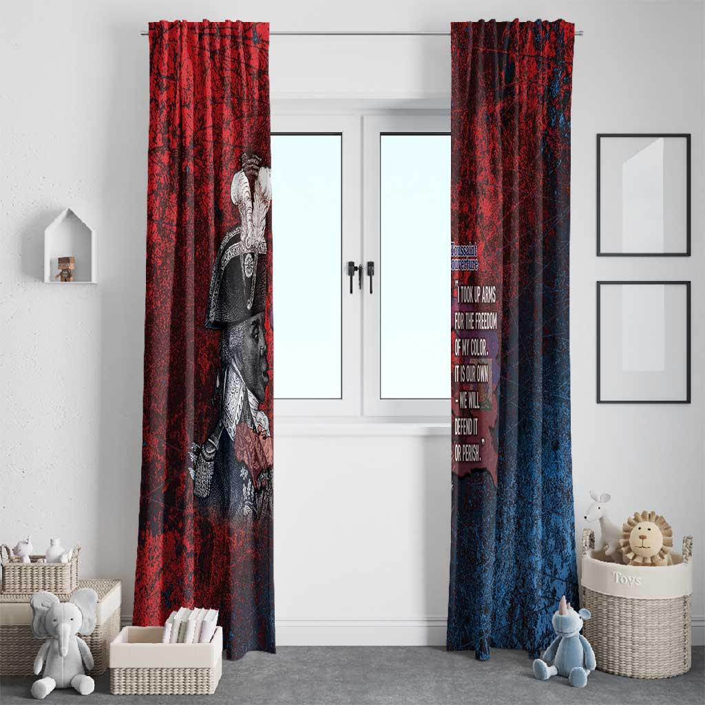 Toussaint Louverture Afro Haiti Window Curtain Haitian Father Grunge Style - African Pride