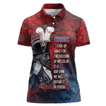 Personalized Toussaint Louverture Afro Haiti Women Polo Shirt Haitian Father Grunge Style LT14