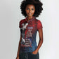 Personalized Toussaint Louverture Afro Haiti Women Polo Shirt Haitian Father Grunge Style LT14