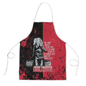Jean-Jacques Dessalines Afro Haiti Apron Emperor Of First Empire Grunge Style - African Pride