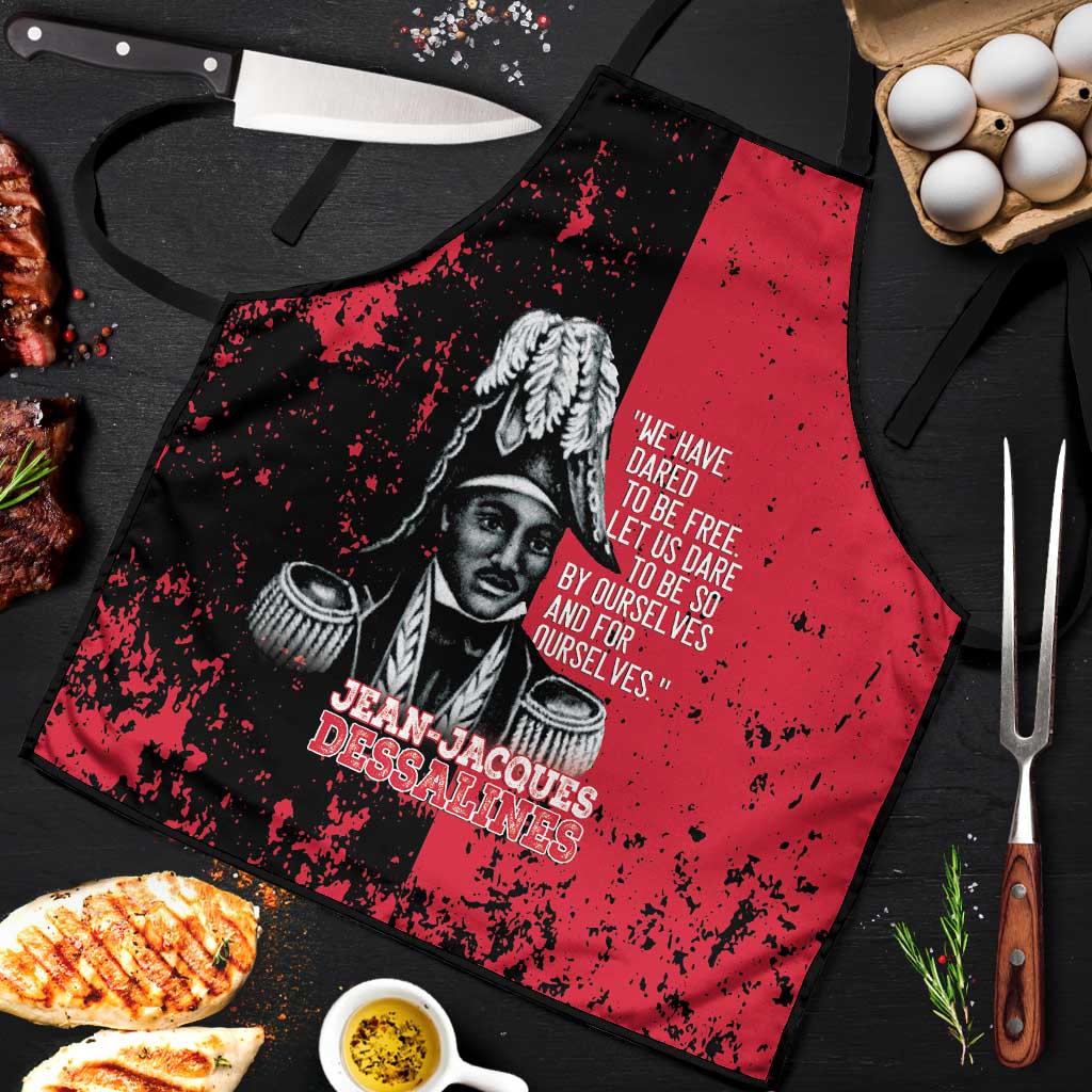 Jean-Jacques Dessalines Afro Haiti Apron Emperor Of First Empire Grunge Style - African Pride