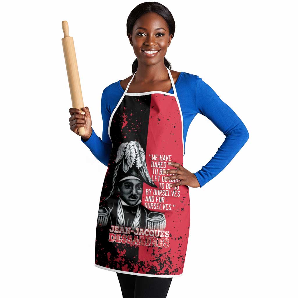 Jean-Jacques Dessalines Afro Haiti Apron Emperor Of First Empire Grunge Style - African Pride