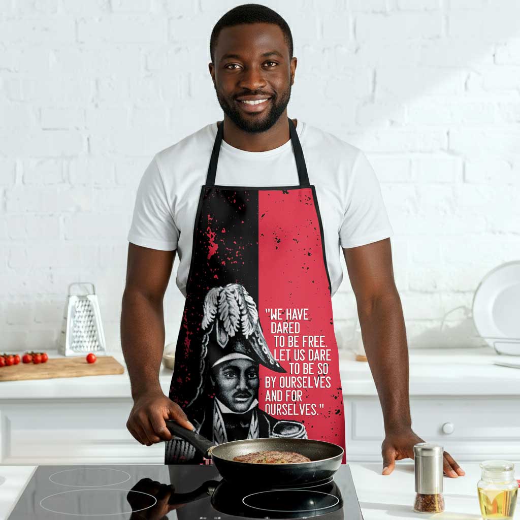Jean-Jacques Dessalines Afro Haiti Apron Emperor Of First Empire Grunge Style - African Pride