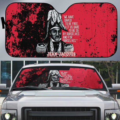 Jean-Jacques Dessalines Afro Haiti Auto Sun Shade Emperor Of First Empire Grunge Style - African Pride