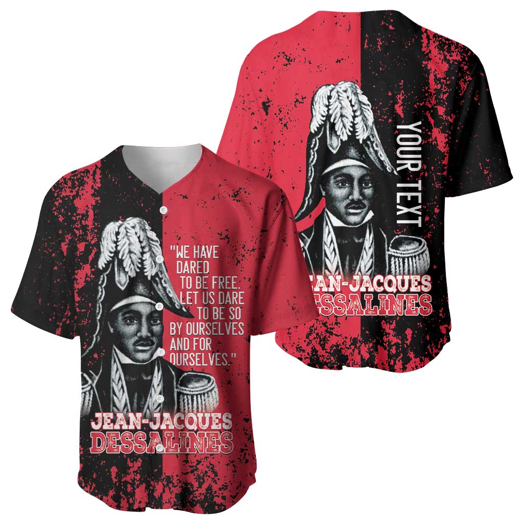 Personalized Jean-Jacques Dessalines Afro Haiti Baseball Jersey Emperor Of First Empire Grunge Style LT14