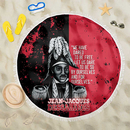 Jean-Jacques Dessalines Afro Haiti Beach Blanket Emperor Of First Empire Grunge Style - African Pride
