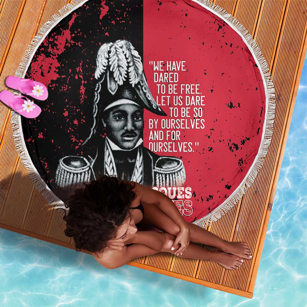 Jean-Jacques Dessalines Afro Haiti Beach Blanket Emperor Of First Empire Grunge Style - African Pride