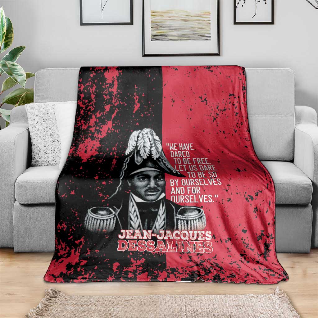 Jean-Jacques Dessalines Afro Haiti Blanket Emperor Of First Empire Grunge Style - African Pride