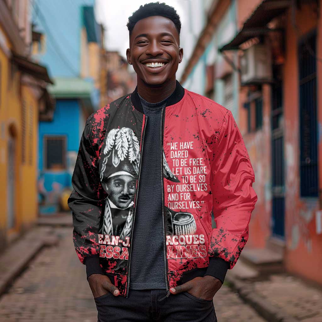 Personalized Jean-Jacques Dessalines Afro Haiti Bomber Jacket Emperor Of First Empire Grunge Style - African Pride