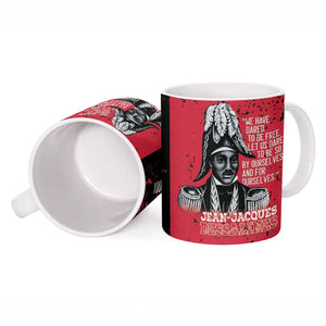Personalized Jean-Jacques Dessalines Afro Haiti Ceramic Mug Emperor Of First Empire Grunge Style - African Pride