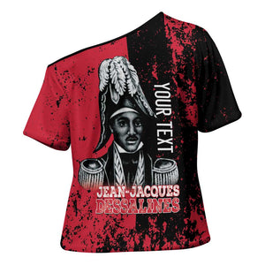 Personalized Jean-Jacques Dessalines Afro Haiti Cross Shoulder Shirt Emperor Of First Empire Grunge Style - African Pride
