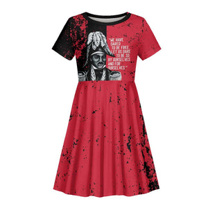 Personalized Jean-Jacques Dessalines Afro Haiti Kid Short Sleeve Dress Emperor Of First Empire Grunge Style LT14