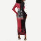 Personalized Jean-Jacques Dessalines Afro Haiti Long Sleeve Bodycon Dress Emperor Of First Empire Grunge Style - African Pride