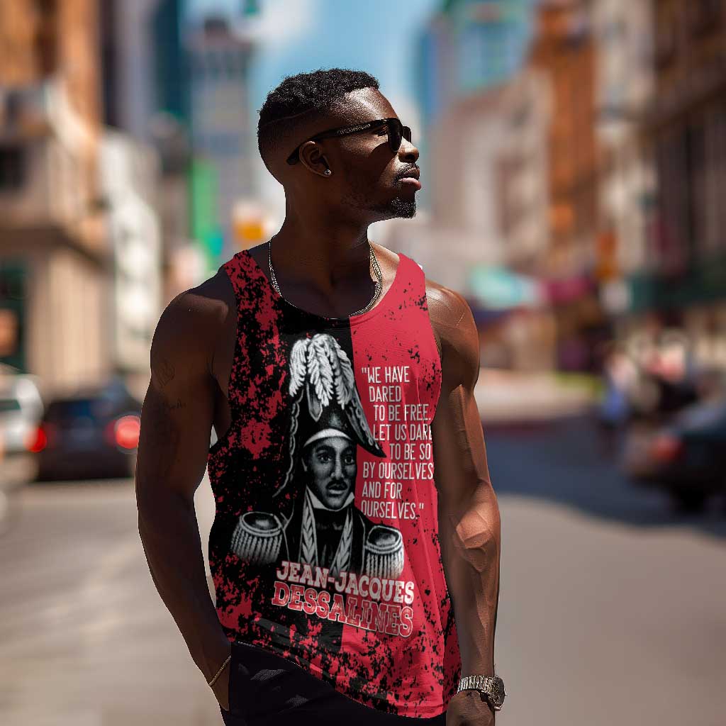 Personalized Jean-Jacques Dessalines Afro Haiti Men Tank Top Emperor Of First Empire Grunge Style - African Pride