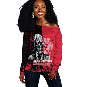 Personalized Jean-Jacques Dessalines Afro Haiti Off Shoulder Sweater Emperor Of First Empire Grunge Style - African Pride