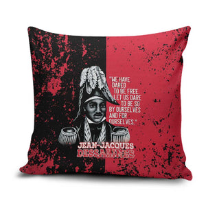 Jean-Jacques Dessalines Afro Haiti Pillow Cover Emperor Of First Empire Grunge Style - African Pride