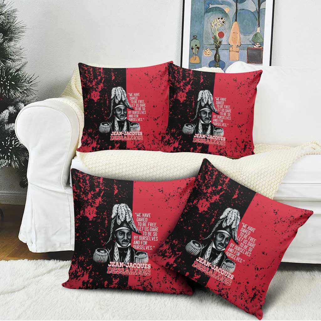 Jean-Jacques Dessalines Afro Haiti Pillow Cover Emperor Of First Empire Grunge Style - African Pride