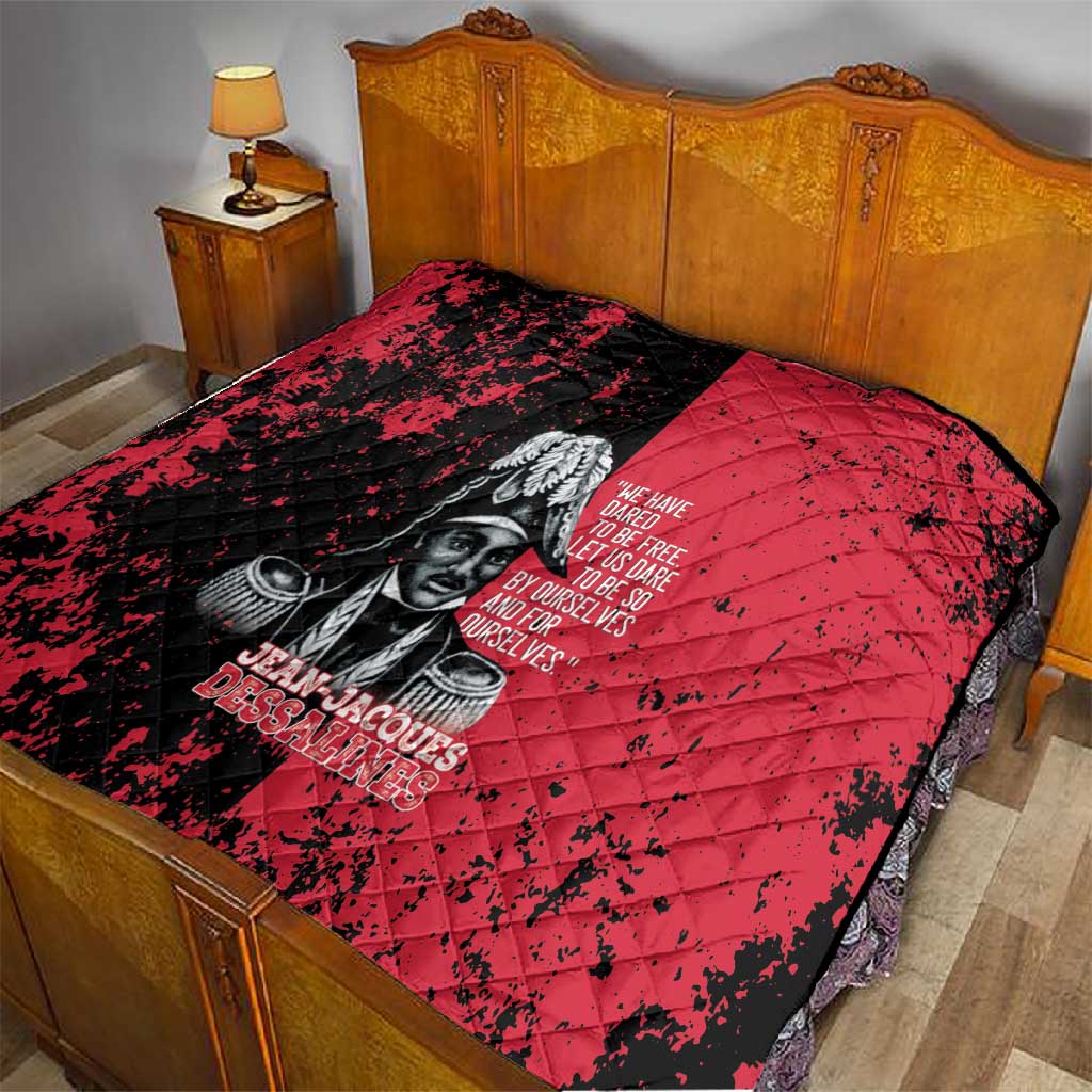 Jean-Jacques Dessalines Afro Haiti Quilt Emperor Of First Empire Grunge Style - African Pride