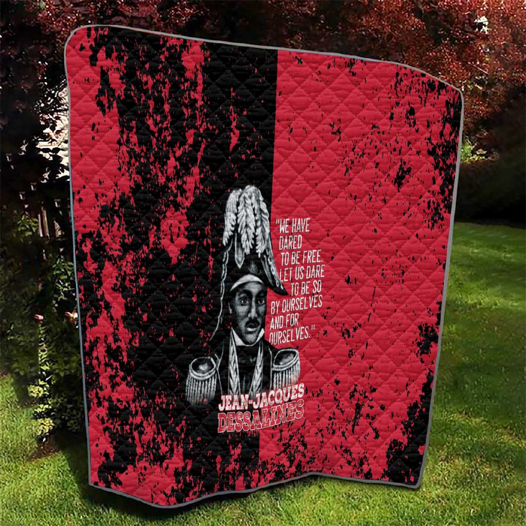 Jean-Jacques Dessalines Afro Haiti Quilt Emperor Of First Empire Grunge Style - African Pride