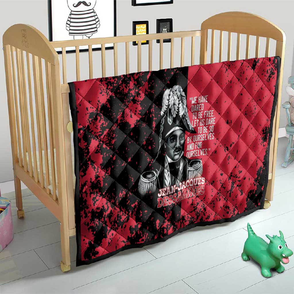 Jean-Jacques Dessalines Afro Haiti Quilt Emperor Of First Empire Grunge Style - African Pride