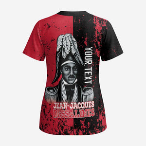 Personalized Jean-Jacques Dessalines Afro Haiti Scrub Top Emperor Of First Empire Grunge Style - African Pride