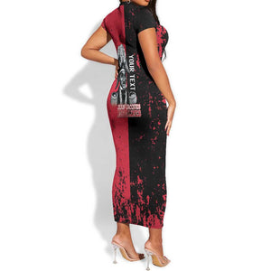 Personalized Jean-Jacques Dessalines Afro Haiti Short Sleeve Bodycon Dress Emperor Of First Empire Grunge Style LT14