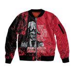 Personalized Jean-Jacques Dessalines Afro Haiti Sleeve Zip Bomber Jacket Emperor Of First Empire Grunge Style - African Pride