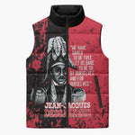 Personalized Jean-Jacques Dessalines Afro Haiti Sleeveless Puffer Jacket Emperor Of First Empire Grunge Style - African Pride