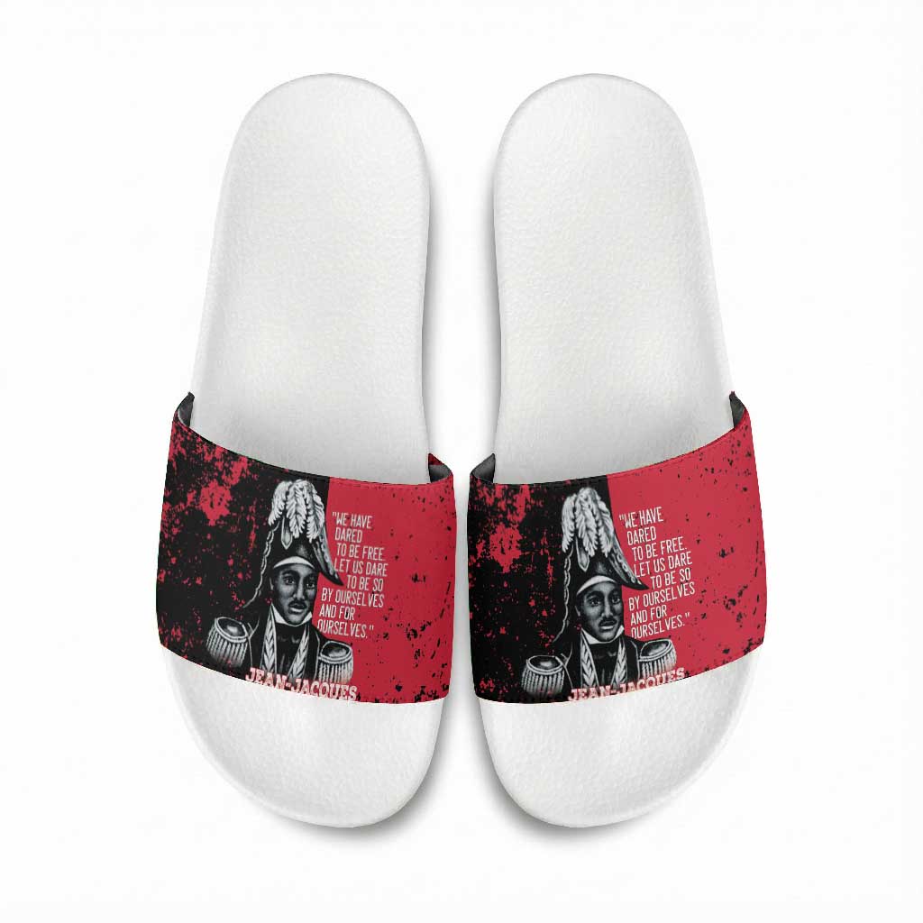 Jean-Jacques Dessalines Afro Haiti Slide Sandals Emperor Of First Empire Grunge Style - African Pride