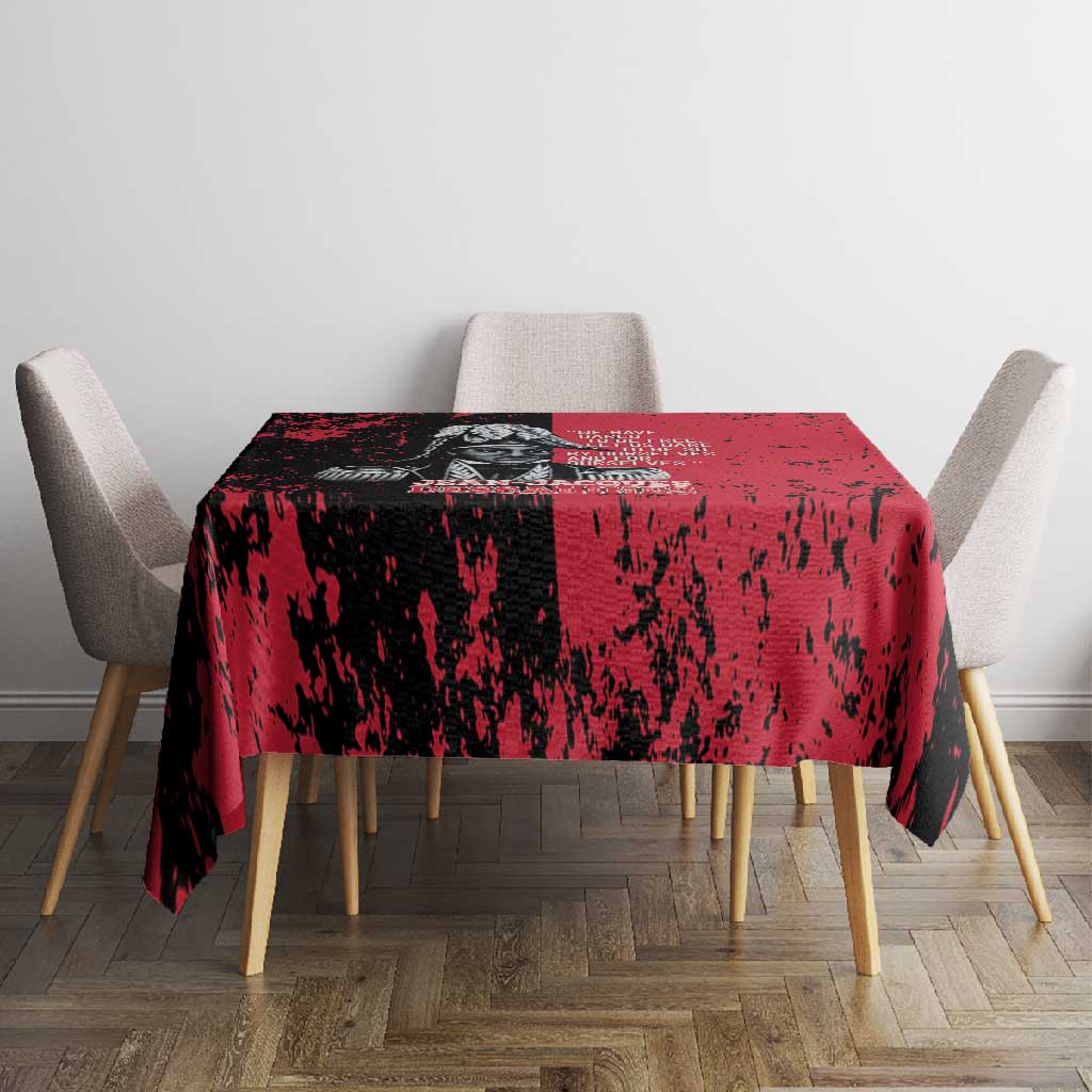 Jean-Jacques Dessalines Afro Haiti Tablecloth Emperor Of First Empire Grunge Style - African Pride
