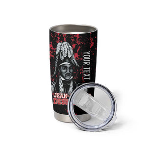 Personalized Jean-Jacques Dessalines Afro Haiti Tumbler Cup Emperor Of First Empire Grunge Style - African Pride