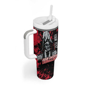 Personalized Jean-Jacques Dessalines Afro Haiti Tumbler With Handle Emperor Of First Empire Grunge Style - African Pride