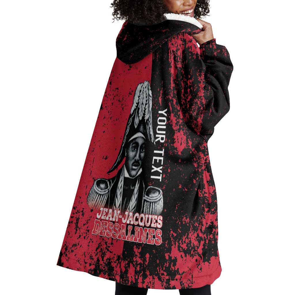 Personalized Jean-Jacques Dessalines Afro Haiti Wearable Blanket Hoodie Emperor Of First Empire Grunge Style - African Pride