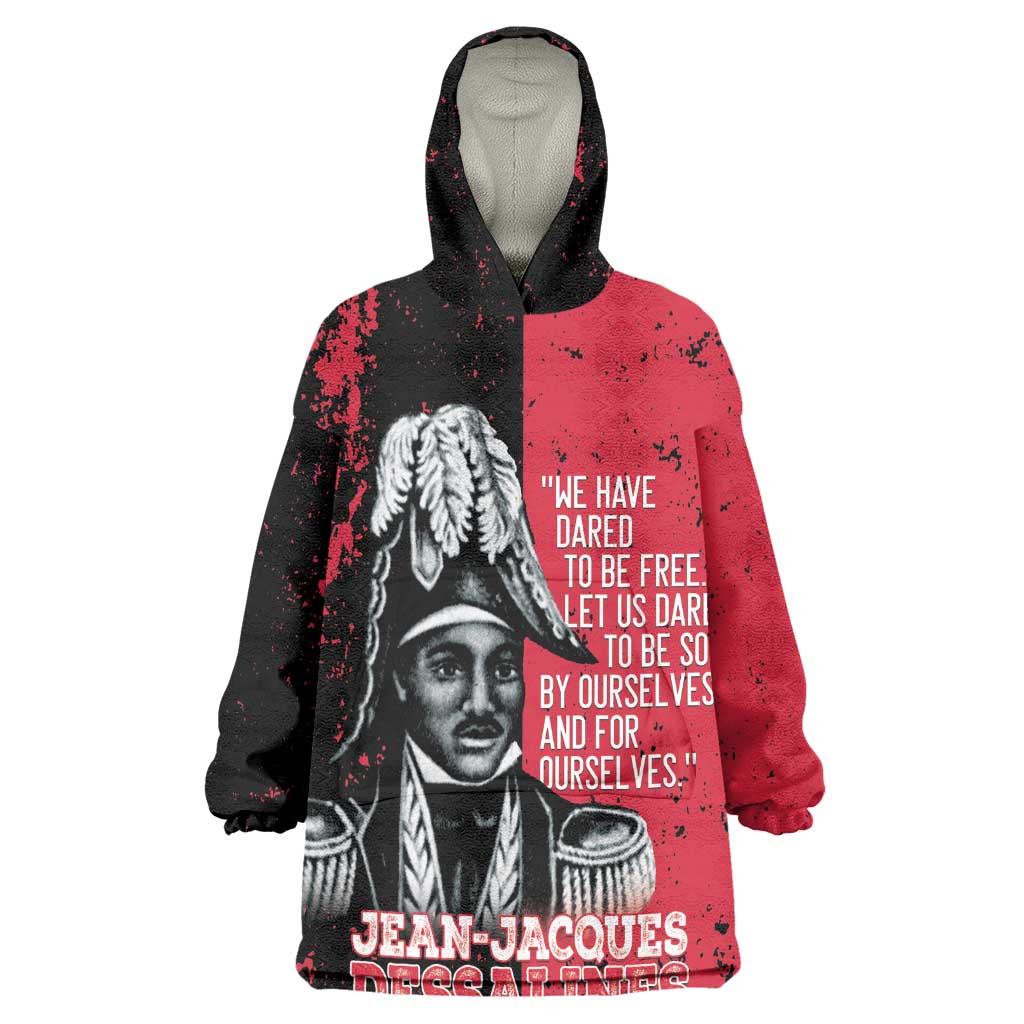 Personalized Jean-Jacques Dessalines Afro Haiti Wearable Blanket Hoodie Emperor Of First Empire Grunge Style - African Pride