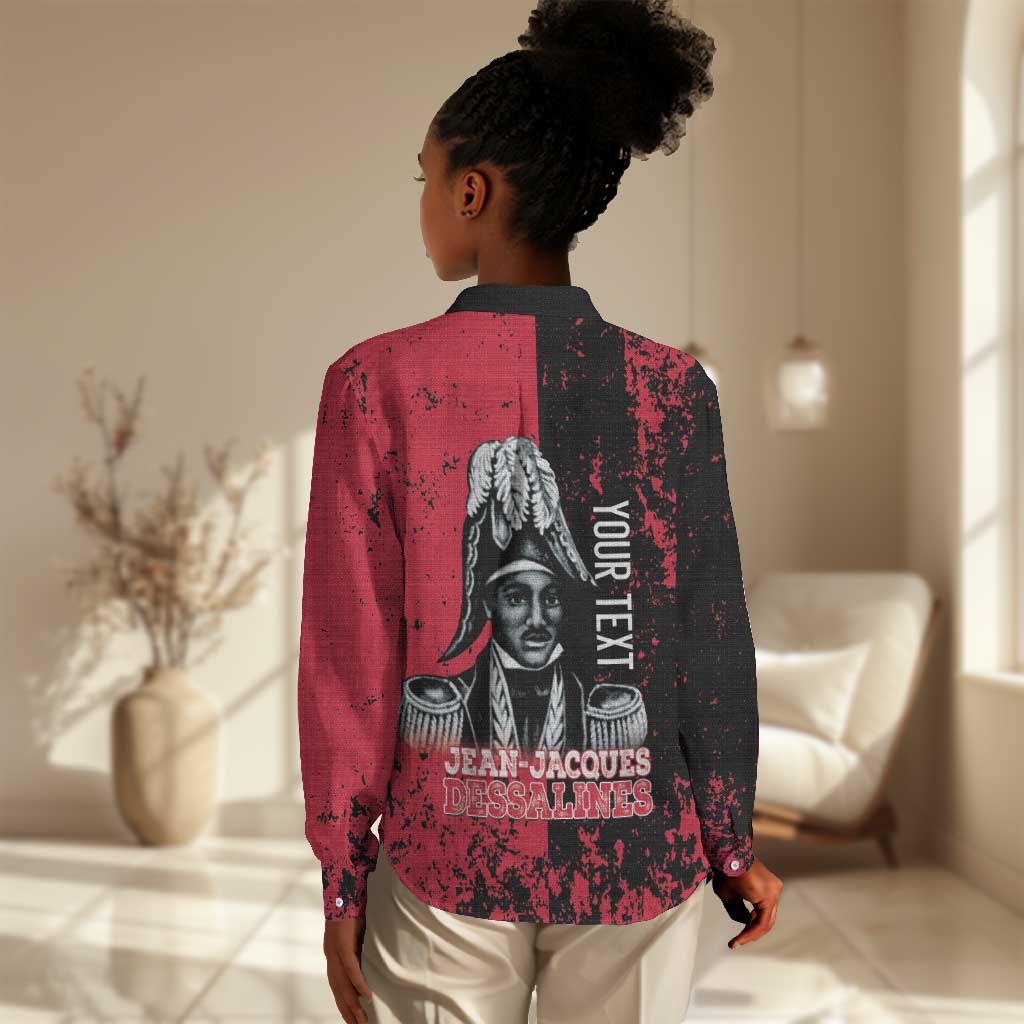 Personalized Jean-Jacques Dessalines Afro Haiti Women Casual Shirt Emperor Of First Empire Grunge Style - African Pride
