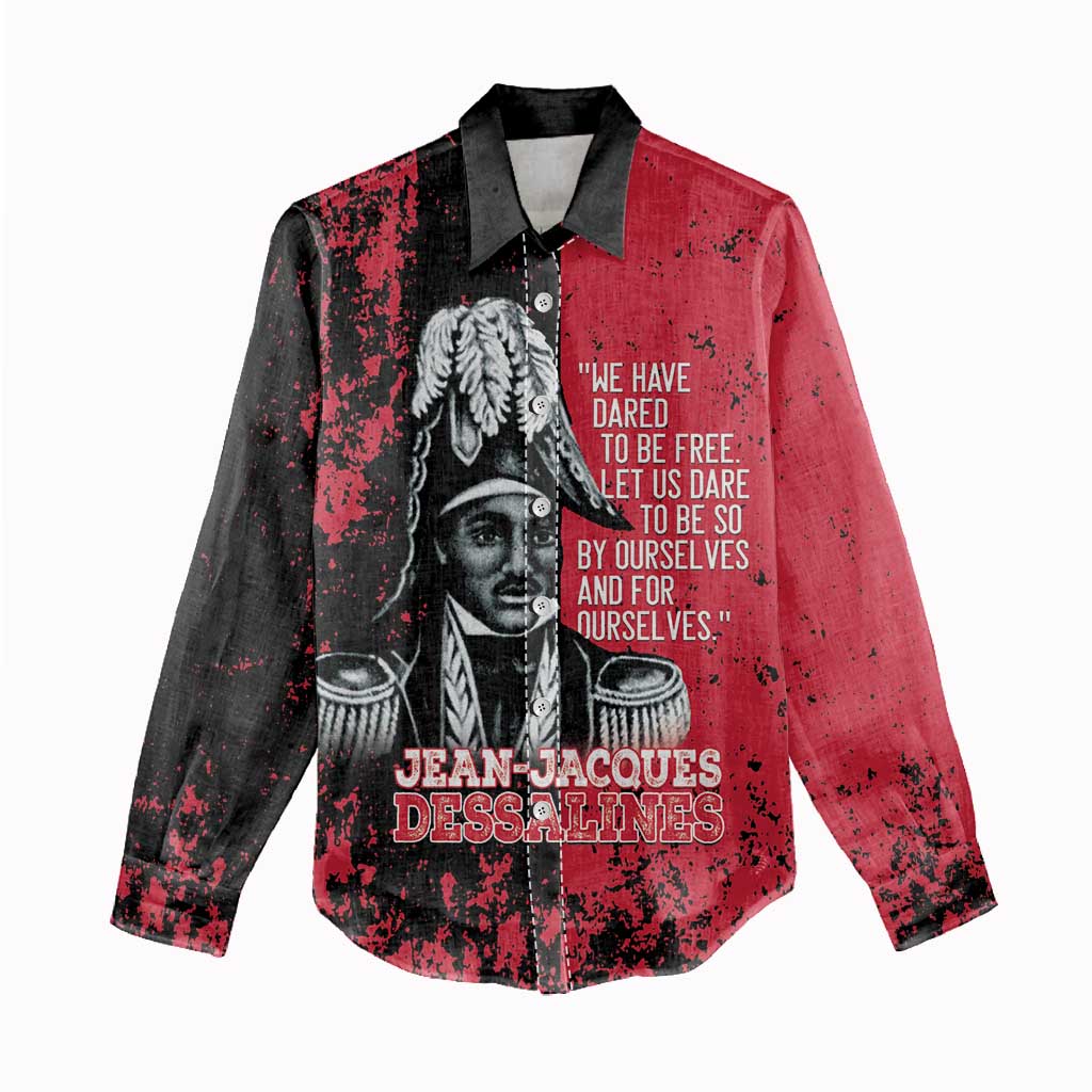 Personalized Jean-Jacques Dessalines Afro Haiti Women Casual Shirt Emperor Of First Empire Grunge Style - African Pride
