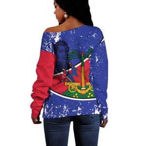 Republic of Haiti 1806-1820 Off Shoulder Sweater Alexandre Petion With Coat Of Arms - African Pride