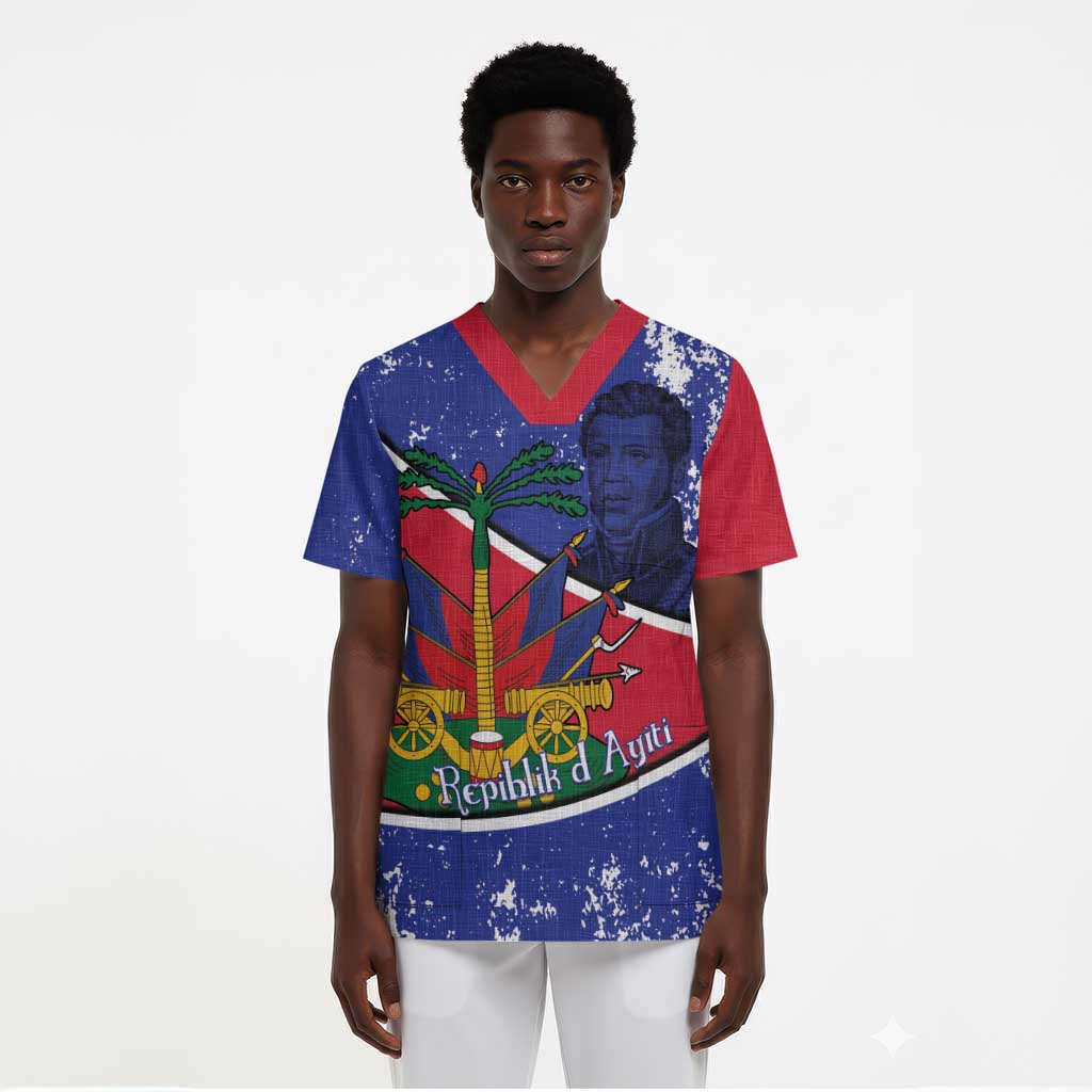 Republic of Haiti 1806-1820 Scrub Top Alexandre Petion With Coat Of Arms - African Pride