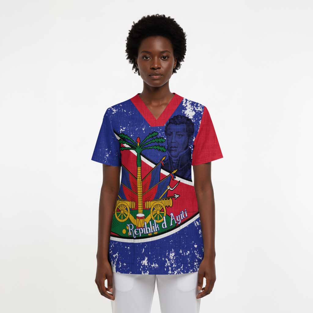Republic of Haiti 1806-1820 Scrub Top Alexandre Petion With Coat Of Arms - African Pride