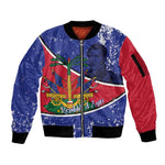 Republic of Haiti 1806-1820 Sleeve Zip Bomber Jacket Alexandre Petion With Coat Of Arms - African Pride