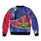 Republic of Haiti 1806-1820 Sleeve Zip Bomber Jacket Alexandre Petion With Coat Of Arms - African Pride