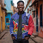 Republic of Haiti 1806-1820 Sleeve Zip Bomber Jacket Alexandre Petion With Coat Of Arms - African Pride