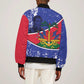 Republic of Haiti 1806-1820 Sleeve Zip Bomber Jacket Alexandre Petion With Coat Of Arms - African Pride